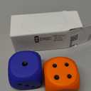 Zomiboo 2 Pcs 2.3'' Large Foam Dice for Classroom Jumbo 6 Sided Giant Dice Casino Party Decoration Squeeze Anxiety Stress Relieve Toy Gifts for Valentine's Day Adults Kids Board Game, Blue Orange