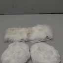 3 Pieces Faux Fur Headband Arm Warmers Wrist Cuffs Earmuff Ear Warmer for Cold Weather Furry Costumes (White)