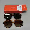livho Trendy Polarized Square Aviator Sunglasses Women Men Square Eyewear Frame, Retro Sun Glasses for Women Men 2025 Shades (*Brown Tortoise/Brown + Brown Tortoise/Green)