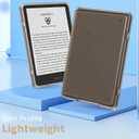 2 x Clear Case for All-New 7" Kindle Paperwhite 12th Generation 2024&Kindle Colorsoft Signature Edition2024,Ultra Soft TPU Cover PU Back Cover Shell with Thin Slim Lightweight Protection,Matte Black