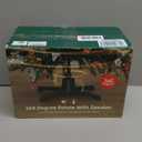 COOLWUFAN Musical Rotating Christmas Tree Stand with Remote Control, Built-in Electrical Outlets Xmas Tree for Up to 9ft Artificial Trees, Stable 360 Degree Spinning Tree Base Holder