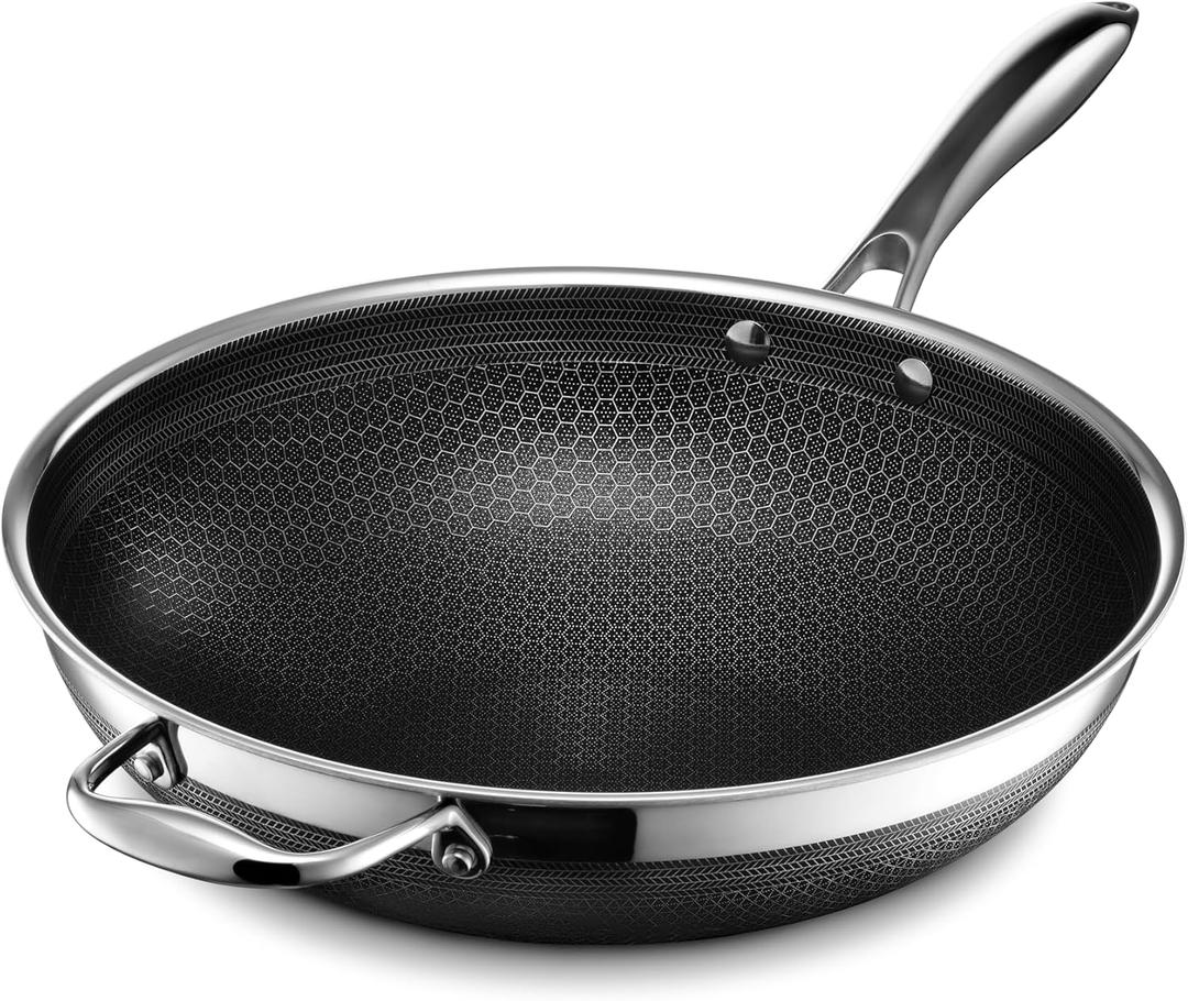 HexClad 7 Pack Pots Bundle, Stay-Cool Handle, Dishwasher-Friendly, Oven-Safe Up to 900°F, Induction Ready, Compatible with All Cooktops