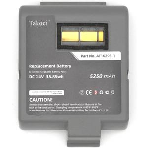 Replacement Battery for Zebra QL420/QL420+/QL420 Plus,fits AT16293-1 5250mAh