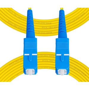 Fibergaga-75m(246ft) OS2 SC to SC Fiber Patch Cable Single Mode, Simplex, Length Option: 0.5M(1.6ft)-100m(328ft) 9/125m 2.0mm Diameter Fiber Optic Patch Cord, LSZH,OS1/OS2 Compatible