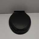 Renovators Supply Manufacturing Black Plastic Soft Close Elongated Toilet Seat Quiet-Close Lid, Contoured Seat Easy To Install And Clean, Grip-Tight Bumpers With Adjustable Mounting Hardware (Pack of 1)