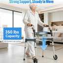 HOMLAND Standard Walkers for Seniors, 6.5lb Lightweight Foldable Walker