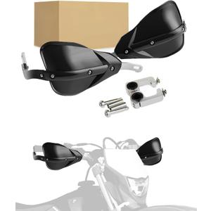 JFG RACING Dirt Bike Handguards,Universal 7/8" and 1 1/8" Brush Handlebar Motorcycle Hand Guards for Dirtbike Snowmobile Enduro Motocross Supermoto Scooter ATV Off Road Accessories - Black