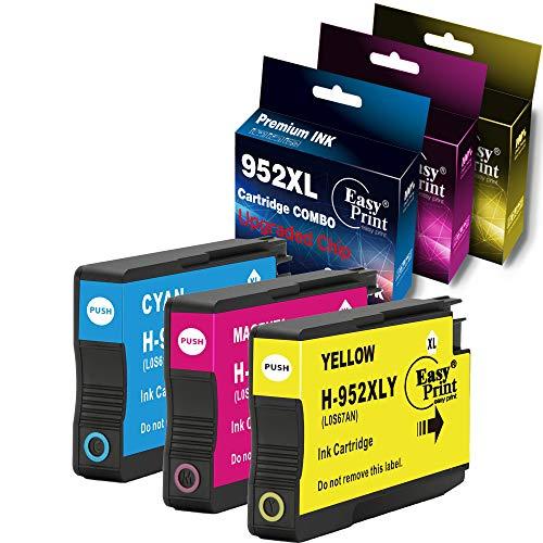 EASYPRINT (3xColorPack) Compatible Ink Cartridge Replacement for 952 952XL Used for Hp Office Jet Pro 8710, 8720, 7740, 8740, 7720, 8210, 8216, 8725, 8702, (Cyan/Magenta/Yellow)