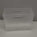 Hanging File Organizer Box, Acrylic File Folder Organizer for Letter Size Folders Portable File Holder Box with Handles Desk Hanging Folder Organizer File Crate Clear 12.2 x 10.24 x 4.92''