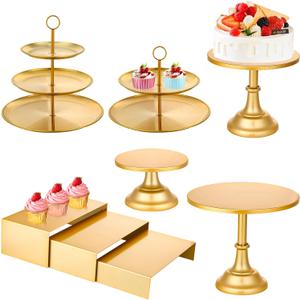EUSOAR Gold Cupcake Display Stand, 8pcs Dessert Table Display Set Cupcake Display Stand, Cup Cake Tower Stand Fruit Candy Cookies Display Cupcake Holder For Wedding Birthday Tea Party