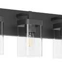 Bathroom Vanity Light, Square Design 6 Lights Morden Bathroom Lighting Fixtures Over Mirror, Black Vanity Light for Living Room/Bedroom