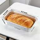 Findful 50 Pack Loaf Pans,2 LB Disposable Aluminum Foil Loaf Pans, 8.5"x4.5"x2.5" Heavy Duty Aluminum Foil Bread Tins Perfect for Banana Bread, Cakes & Meatloaf,Non-Stick, Even Baking, Easy Release