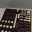 Wooden Magnetic Chess Set & Checkers Board Game, 15 Foldable Chess Board | Solid Wood 2-in-1 Board Game for Adults with Storage Box, 2 Extra Queens, Portable Travel Chess Set for Kids & Beginners