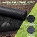 Nuanchu 2 x 10 ft Recycled Rubber Walkway, Black Rubber Mulch Mat Roll for Landscaping Outdoor, Imitation Grass Design Natural Looking Mulch Solution for Garden Pathway, Barrier & Edging Border