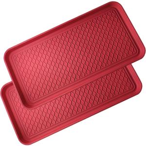 Boot Tray 2 Pack Large Multifunctional Boot Mat Washable Indoor or Outdoor Tray Mat for Shoes Boots Plants Pots Paint Tins Pet Bowls Car Storage, 30 x 15 x 1.2 Inches