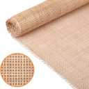 24" Width Natural Square Cane Webbing 5Feet, Rattan Webbing Roll for Caning Projects, Woven Open Mesh Cane for Furniture, Chair, Cabinet, Ceiling, Bed