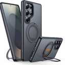 Magnetic for Samsung Galaxy S25 Ultra Case with Stand [Compatible with MagSafe] [360 Rotatable Ring Holder Kickstand] [Military Grade Protection] Shockproof Phone Case for S25 Ultra, Black