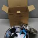 Cat Water Fountain Stainless Steel, 3.2L/108oz Pet Drinking Fountain for Cats Dogs, Automatic Cat Fountain with 2 Flow Modes, Splash-Proof Bowl, Includes 4 Replacement Filters