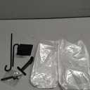 No-Drill Fireplace Stocking and Garland Hanger for Mantel 2-in-1 Adjustable Heavy Duty Christmas Hooks, Tool-Free Clip-On Design Holds Stockings Garland Securely for Indoor Outdoor Decor (3-black)