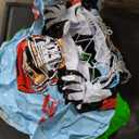 65” Inflatable Football Target Net Toss Game - Double-Sided Throwing Practice Football Stuff with Mini Balls - Backyard Tailgate Party Sports Toy for Kids & Adults, Red/Blue, 20"D x 24"W x 65"H