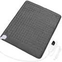 Heating Pad-Electric Heating Pads for Back,Neck,Abdomen,Moist Heated Pad for Shoulder,Knee,Hot Pad for Arms and Legs,Dry&Moist Heat & Auto Shut Off(Charcoal Gray, 20''×22')