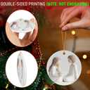 Thyle Christmas Bestie Friend Gifts for Women, Printed Ceramic Sister Christmas Ornament, Not a Carved Sculpture, Holiday Friendship Ceramic Gifts for Xmas Tree Decoration