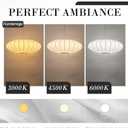 Large 23.6 inch Lantern Pendant Light, White Imitation Silk Lampshade, Bubble Pendant Light, Hanging Lamp Simple Chandelier for Living Dinning Room Kitchen Island Bedroom Restaurant Cafe
