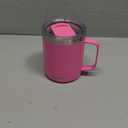 SUNWILL Insulated Coffee Mug with Lid, Travel Tumbler with Handle, 14 oz Stainless Steel Cup for Home, Office, Camping, Powder Coated Magenta