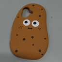 Potato Case Compatible with iPhone 16,Kawaii 3D Silicone Cartoon Potato with Keychain Fun Cute Soft Rubber Shockproof Protector Women Girls