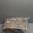 Bavni Washable Rug 8x10 Area Rug for Living Room Bedroom Dining, Washable Vintage Print Carpet, Ultra-Thin Chenille Low Pile Lightweight Rug with Non Slip Backing, Clay