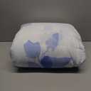 Feelyou Kids Adult Blue Floral 7 Piece Bedding Set King Size Botanical Plants Comforter Set with Sheets for Boys Girls Vintage Floral Leaf Bed in a Bag Bed Set, Blue White