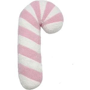 Candy Throw Pillow Christmas Decorations Soft Fluffy Candy Cane Pillow Stuffed Lollipop Plush Pillows Gifts for Home Decor Sofa Cushion (16 inch Candy Cane Pink)