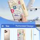 Slohif Airtag Passport Holder Cover Wallet Case for Travel Women - Leather RFID Blocking Passport Book Multiple Personalized Organizer Slim Portable Carrier Card Slots Protector Sleeve Stamp