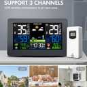 Weather Station Wireless Indoor Outdoor, Digital Thermometer with Remote Sensor, Large Display Home Weather Stations with Weather Forecast, Atomic Clock, Barometric Pressure, Moon Phase