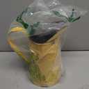 APSOONSELL French Style Shabby Chic Vase Metal Flower Vase Vintage Jug Rustic Farmhouse Decor for Home, Yellow, 4.72"L x 4.72"W x 8.26"H