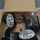 KAX Fog Lights Assembly for Accord 2008-2010 4-door, Replacement Fog Light Assembly for Accord 2008-10 with Switch, Wiring Kit and H11 Halogen Bulbs, Clear Lens
