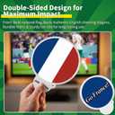 2 x World Cup Decorative Folding Hand Fans, 6 Pack, Lightweight Handheld Fans for Sports Events, Parties, Home Decor & Daily Use, Vibrant Festival Fan Decoration