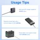 Starlink Mini USB C Cable 100W, 6.6FT/2M USB C to DC Power Cable Waterproof Outdoor for Starlink Mini Accessories, Type C to DC Power Cord Compatible with High Power Bank and PD Charger
