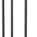 C Shaped End Table, Couch Side Tables for Living Room, Round Sofa End Table with Metal Frame, Small Wooden Snack Table for Bedroom, Small Spaces, Easy Assembly (Black)