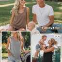 4 Pack Women's Nursing Tank Tops | Breastfeeding Sleeveless Shirts, Hidden Zippers, Scoop Neck, Loose Maternity Tops, Postpartum Tees, Summer Pumping Outfits (M)