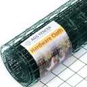 24in x 25ft Green Hardware Cloth 2x3 inch 16Ga PVC Coated Wire Mesh Vinyl Coated Fence, Welded Metal Chicken Wire Fencing Roll, Garden Plant Fencing, for Chicken Coop and Home Improvement
