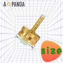 AOPANDA 1/4" Barb x 3/4 Female GHT Thread Solid Brass Water Hose End Repair Connector, Includes Stainless Steel Clamps and gaskets(10PCS)