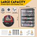 Graded Card Display Case with LED Light, Large Baseball Card Frame