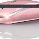 Wireless Bluetooth Mouse for iPad pro iPad Air Mac MacBook Pro MacBook Air Laptop iMac Chromebook Win8/10/11 HP DELL PC (Pink) (ROSE GOLD PINK)