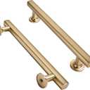 Khtumeware 10 Pack 3 Inch(76mm) Brushed Brass Cabinet Pulls - Kitchen Solid Heavy Duty Brushed Gold Cabinet Hardware for Cupboard Drawer Handles and Dresser Pulls