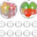 COHEALI Translucent Small Round Capsules: 200pcs 1.1 inch Vending Machine Capsules Empty Plastic Gumball Machine Containers for Easter Basket Birthday Gifts Pinata Stuffers DIY Craft Supplies