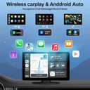 BOXGVO Wireless Carplay Screen for Car with 4K Dash Cam, 9" Portable Carplay & Android Auto, Car Touchscreen with 1080p Backup Camera, GPS/Voice Control/FM//Mirror Link/Bluetooth