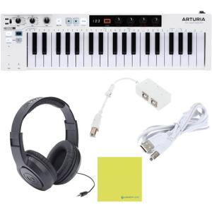 Arturia KeyStep 37 37-key Controller & Sequencer Bundle w/Samson Headphones & Liquid Audio Polishing Cloth