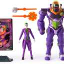 DC Comics, Metal Force The Joker Action Figure, 6-Inch with 4-Inch Mini Figure, Built-in Blaster and Armor Suit, Super Hero Kids Toys for Boys and Girls Ages 4 and Up