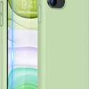 Miracase Designed for iPhone 11 Phone Case, with Screen Protector, Liquid Silicone Gel Rubber Full Body Drop Protection Shockproof Cover Phone Case for iPhone 11 6.1 inch, Matcha Green